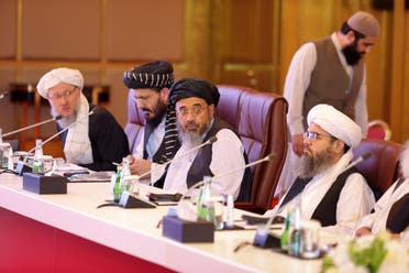 وفد طالبان في المفاوضات في الدوحة