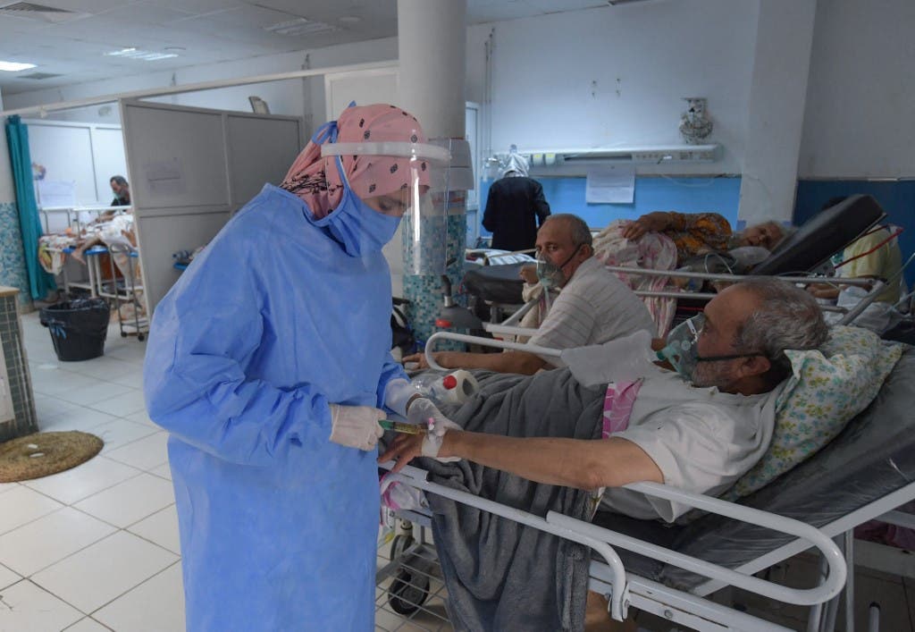 من مستشفى لعلاج مرضى كوفيد 19 في تونس - فرانس برس