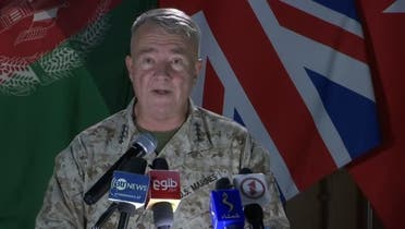 US Marine General Kenneth McKenzie during a news conference in Kabul, July 25, 2021. (Reuters)