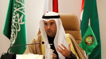 Secretary-General of the Gulf Cooperation Council (GCC) Nayef Falah al-Hajraf gestures during a news conference at the Gulf Cooperation Council's (GCC) 41st Summit in Al-Ula, Saudi Arabia January 5, 2021. (File photo: Reuters)