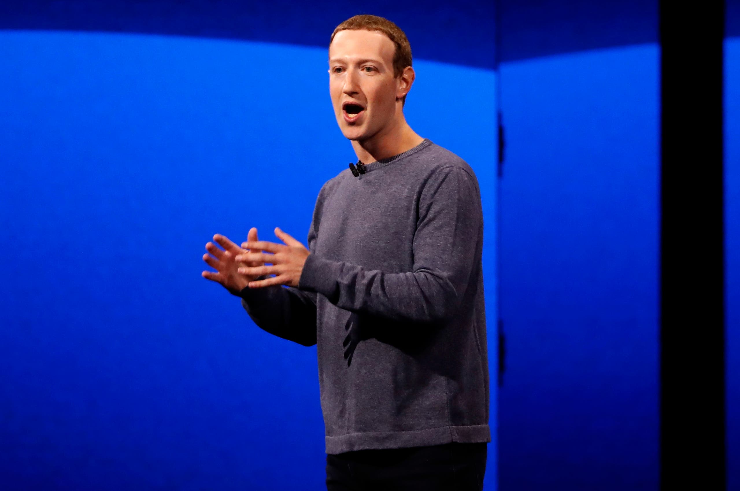 Facebook CEO Mark Zuckerberg makes his keynote speech during Facebook Inc's annual F8 developers conference in San Jose, California, U.S., April 30, 2019. (File photo: Reuters)