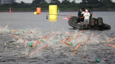 Athletes in action at Men's Olympic Distance final at the Tokyo Olympics. (File photo: Reuters)