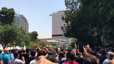 Protests in the Iranian capital Tehran. (Screengrab)