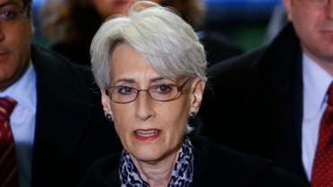 US Under Secretary of State for Political Affairs Wendy Sherman arrives for a meeting at the United Nations European headquarters in Geneva on February 13, 2014. (Reuters)
