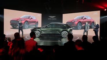 Aston Martin DBX, the company's first sport utility vehicle, is displayed at its global launch ceremony in Beijing, China November 20, 2019. (Reuters)