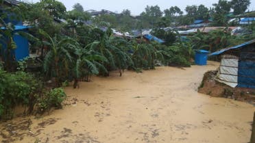 General view of a flooded area following heavy monsoon rains at Cox's Bazar, Bangladesh July 27, 2021 in this picture taken July 27, 2021. Arakan Times/via REUTERS THIS IMAGE HAS BEEN SUPPLIED BY A THIRD PARTY. MANDATORY CREDIT. NO RESALES. NO ARCHIVES.