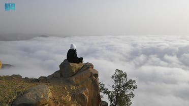 In pictures: ‘Low clouds’ phenomenon in Saudi Arabia’s Asir region draws visitors