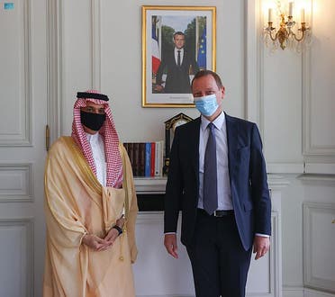 لقاء وزير الخارجية السعودي بمستشار الرئيس الفرنسي