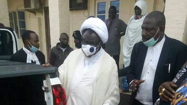 Shia cleric Ibrahim Zakzaky is seen in Kano on July 28, 2021 upon his release. (AFP)