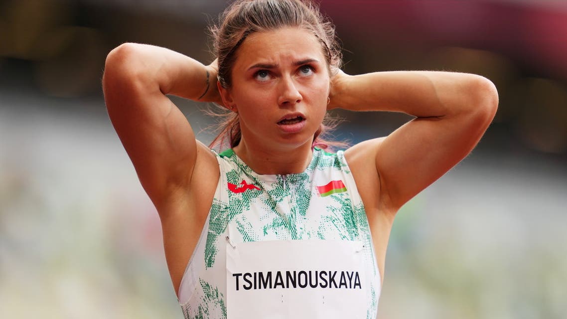 Tokyo 2020 Olympics - Athletics - Women's 100m - Round 1 - OLS - Olympic Stadium, Tokyo, Japan - July 30, 2021. Krystsina Tsimanouskaya of Belarus reacts after competing in Heat 6. (File photo: Reuters)