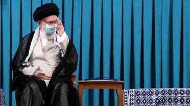 Iran's Supreme Leader Ayatollah Ali Khamenei attends the inauguration ceremony of Iran's new President-elect Ebrahim Raisi, in Tehran, Iran August 3, 2021. The Official Khamenei Website/Handout via REUTERS ATTENTION EDITORS - THIS IMAGE WAS PROVIDED BY A THIRD PARTY. NO RESALES. NO ARCHIVES.