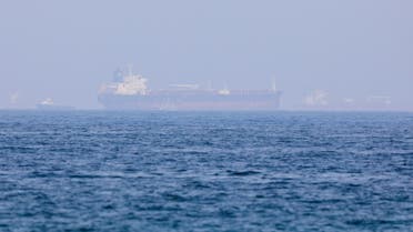 Ships including the Mercer Street, an Israeli-managed oil tanker are seen off Fujairah Port in United Arab Emirates, August 3, 2021. (Reuters)