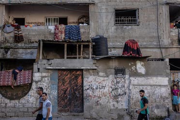 Old homes in the Rimal area in central Gaza, June 18, 2021. June 24, 2021. (Thomson Reuters Foundation/Stefanie Glinski)