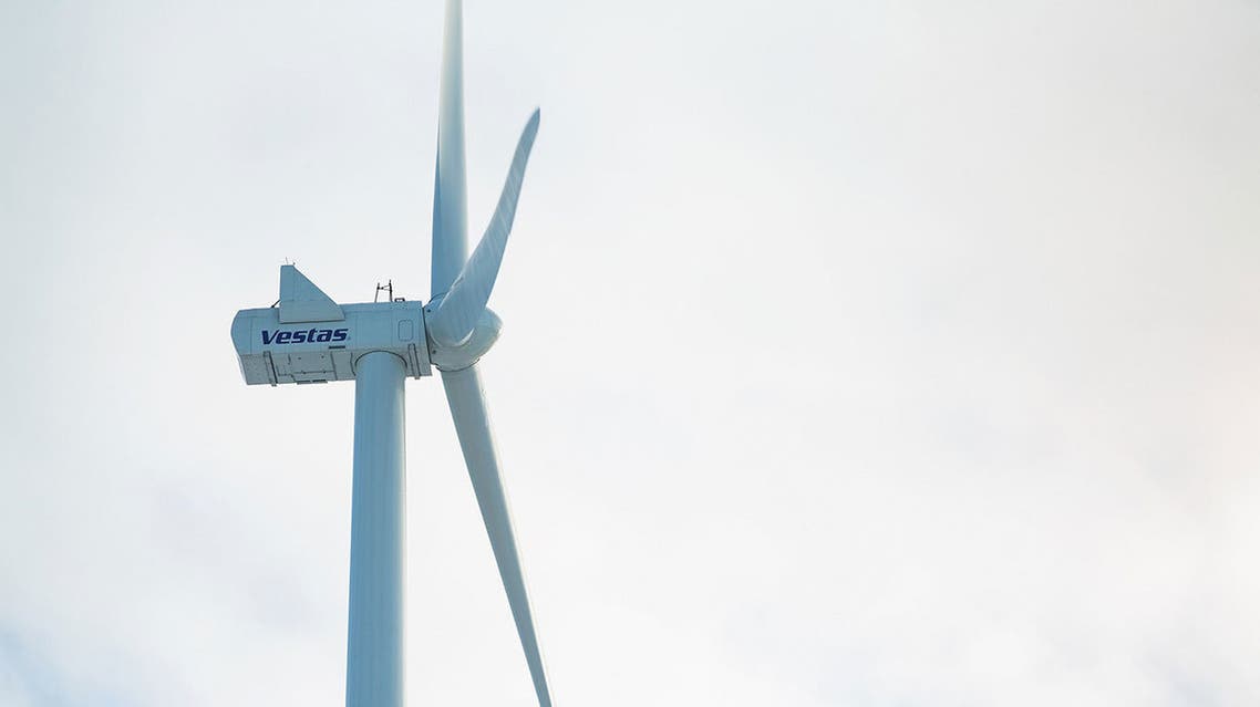 A windmill in Dumat Al Jandal, the Middle East’s largest wind farm and the first in Saudi Arabia. (Photo Courtesy: Masdar)