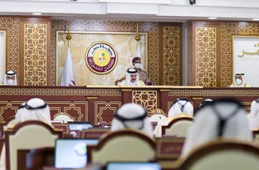 Qatar's ruler, Emir Sheikh Tamim bin Hamad al-Thani, gives a speech to the Shura Council in Doha, Qatar, November 3, 2020. (File photo: Reuters)