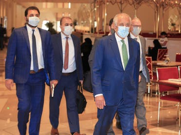 US peace envoy for Afghanistan Zalmay Khalilzad arrives for talks in Doha, Qatar, on August 10, 2021. (AP)