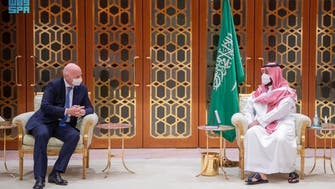 الأمير محمد بن سلمان يستقبل إنفانتيو ورئيس الاتحاد الإفريقي