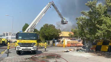 حريق في مصنع بلاستيك في دبي
