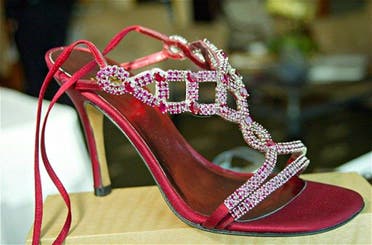 Stuart Weitzman ruby stilettos. Price tag: $1.6million. (Supplied)