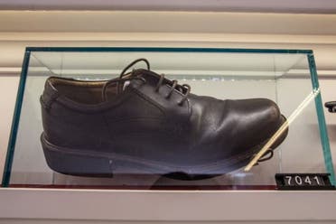 Shoes thrown at President George W Bush. Price tag: $10million. (Supplied)