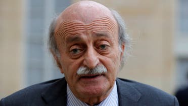 Lebanese Druze leader Walid Jumblatt leaves the Elysee Palace in Paris following a meeting with French President Francois Hollande, February 21, 2017. REUTERS/Philippe Wojazer
