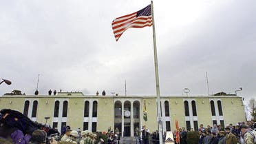 In this file photo the American flag flies after it was raised at the opening ceremony of the US embassy in the Afghan capital of Kabul on December 17, 2001. (AFP)