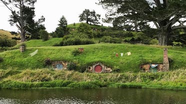 The Hobbiton Movie Set, a location for The Lord of the Rings and The Hobbit film trilogy, is pictured in Matamata, New Zealand, on December 27, 2020. (Reuters)