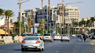 A picture taken on August 13, 2021, shows a street in the capital Tripoli. (Mahmud Turkia/AFP)