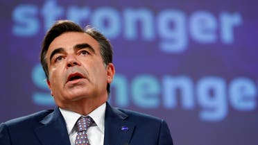 European Commission Vice President Margaritis Schinas presents a strategy for the future of Schengen and an Amendment of the Regulation establishing the Schengen Evaluation Mechanism in Brussels, Belgium June 2, 2021. (File photo: Reuters)