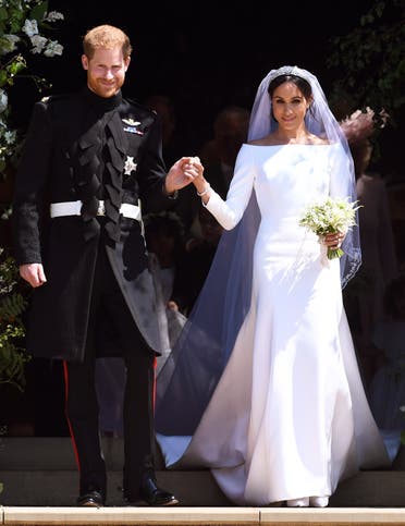 ميغان ماركل بثوب زفافها من الأمير هاري