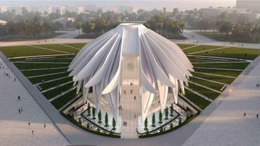 Shaped like a falcon in flight, the pavilion tells the story of the UAE as a global hub. (Supplied: Expo 2020)