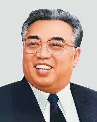 لوحة لزعيم كوريا الشمالية كيم إيل سونغ