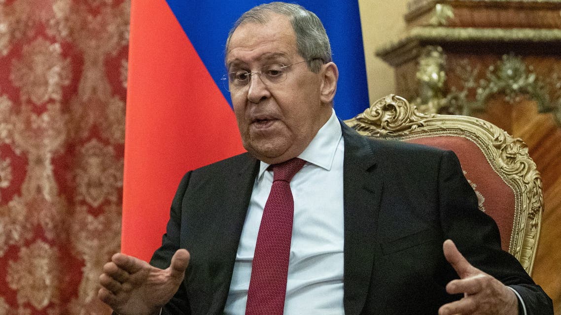 Russian Foreign Minister Sergei Lavrov gestures while speaking during a meeting with U.N. Special Envoy for Syria Geir Pedersen in Moscow, Russia July 22, 2021. Sergei Ilnitsky/Pool via REUTERS