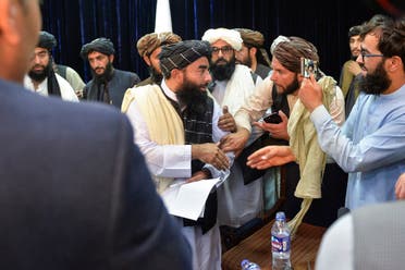طالبان خلال مؤتمرها الصحفي