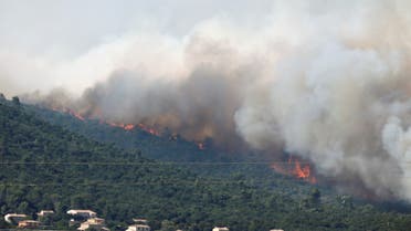 Smoke fills the sky as flames from a wildfire burn trees near Seillons, in the Var department, France, July 25, 2017. (File photo: Reuters)