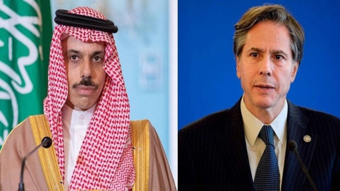  وزير الخارجية السعودي فيصل بن فرحان بن عبد الله ووزير الخارجية الأميركي أنتوني بلينكن