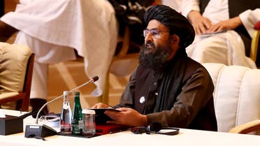 Abdul Ghani Baradar, the leader of the Taliban delegation, speaks during talks between the Afghan government and Taliban insurgents in Doha, Qatar September 12, 2020.(Reuters)