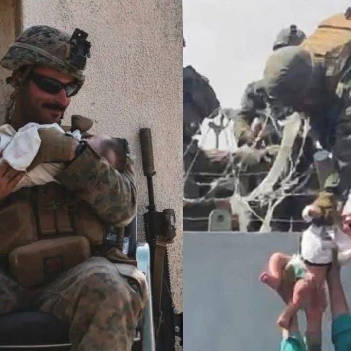 أتذكرون الرضيع الذي التقطه جندي أميركي بمطار كابل.. هذا مصيره