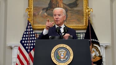 President Joe Biden gestures as he answers questions about the evacuation of Afghanistan, August 22, 2021. (Reuters)