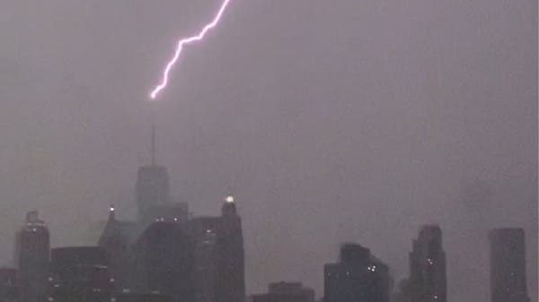 Watch: Lightning bolt strikes One World Trade Center in New York amid ...