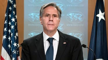 Secretary of State Antony Blinken speaks about Afghanistan during a media briefing at the State Department, Aug. 25, 2021. (AP)