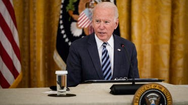 US President Joe Biden at a meeting about improving the nation's cybersecurity, Aug. 25, 2021. (AFP)