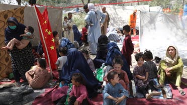 Internally displaced families from northern provinces, who fled from their homes due the fighting between Taliban and Afghan security forces, take shelter in a public park in Kabul, Afghanistan, August 10, 2021. (Reuters)