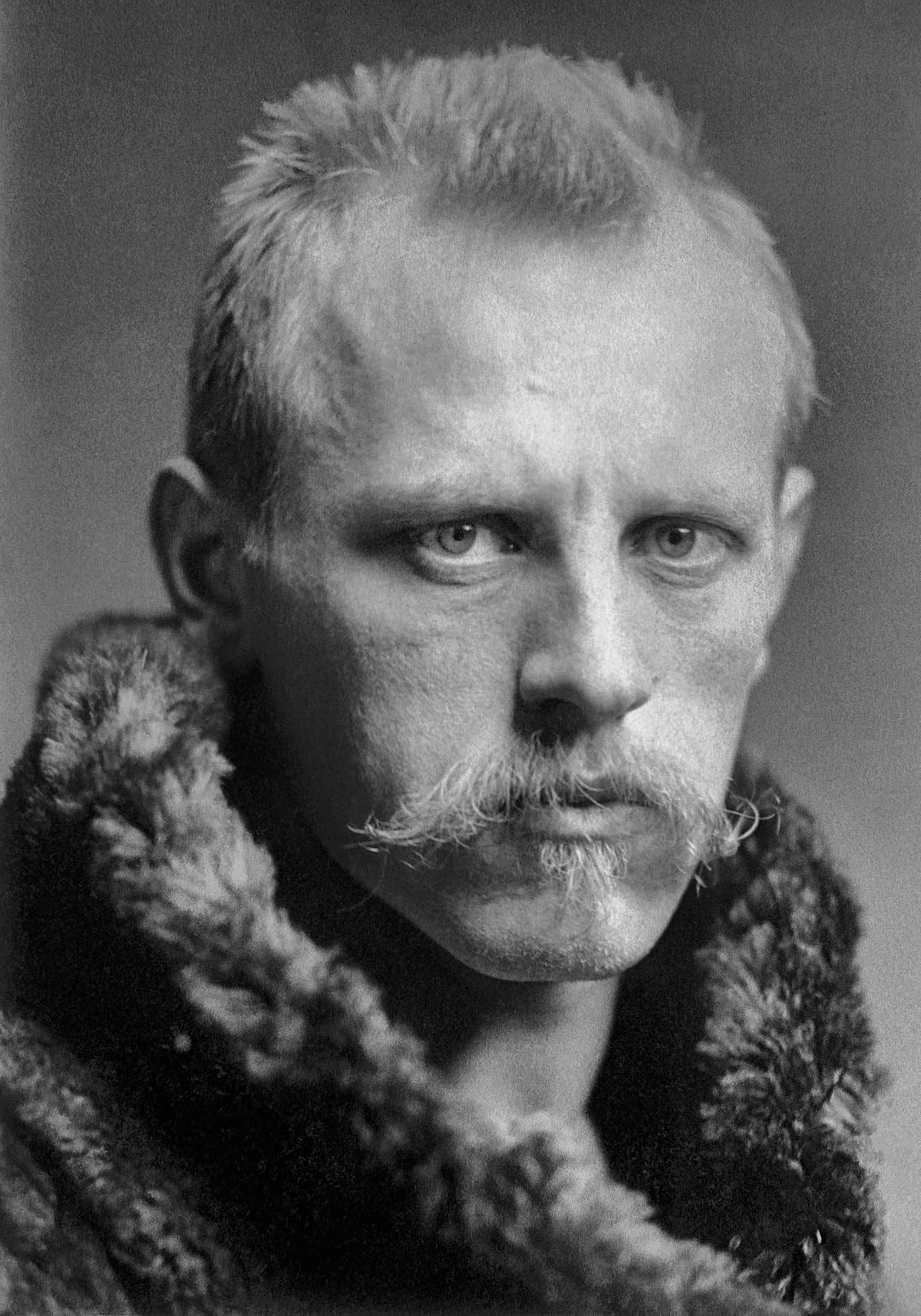 A portrait of the Norwegian explorer Fritjof Nansen