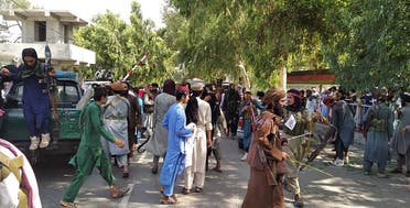 عناصر من طالبان في جلال آباد عاصمة إقليم نانغارهار في 15 أغسطس الحالي