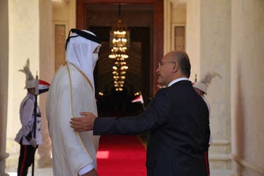 الرئيس العراقي وأمير قطر