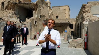 French President Macron arrives in Iraq’s Mosul, former ISIS stronghold