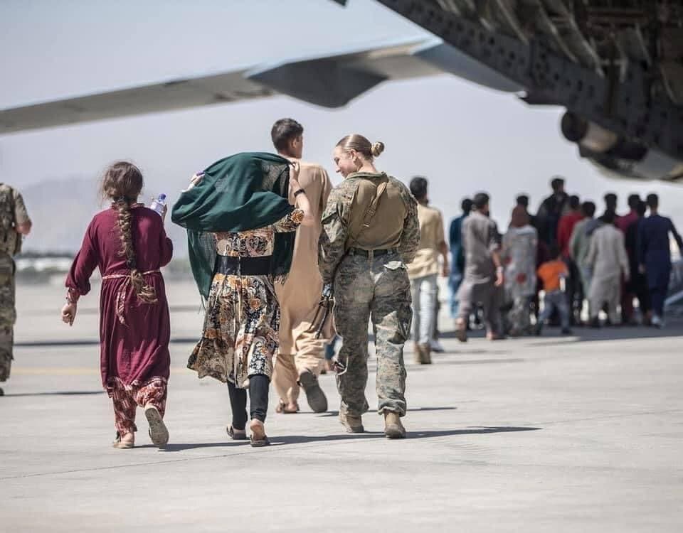 Nicole J at Kabul Airport