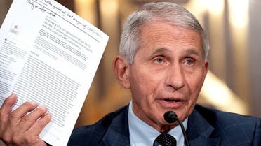 Dr. Anthony Fauci, director of the National Institute of Allergy and Infectious Diseases, speaks during a Senate Health, Education, Labor, and Pensions Committee hearing at the Dirksen Senate Office Building in Washington, DC, US, July 20, 2021. (Reuters)