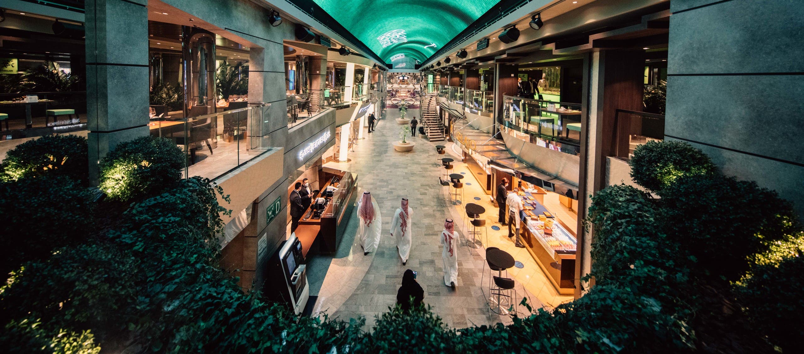 The inside of MSC Bellissima cruise ship which is currently touring the Red Sea for the first time. (Supplied)